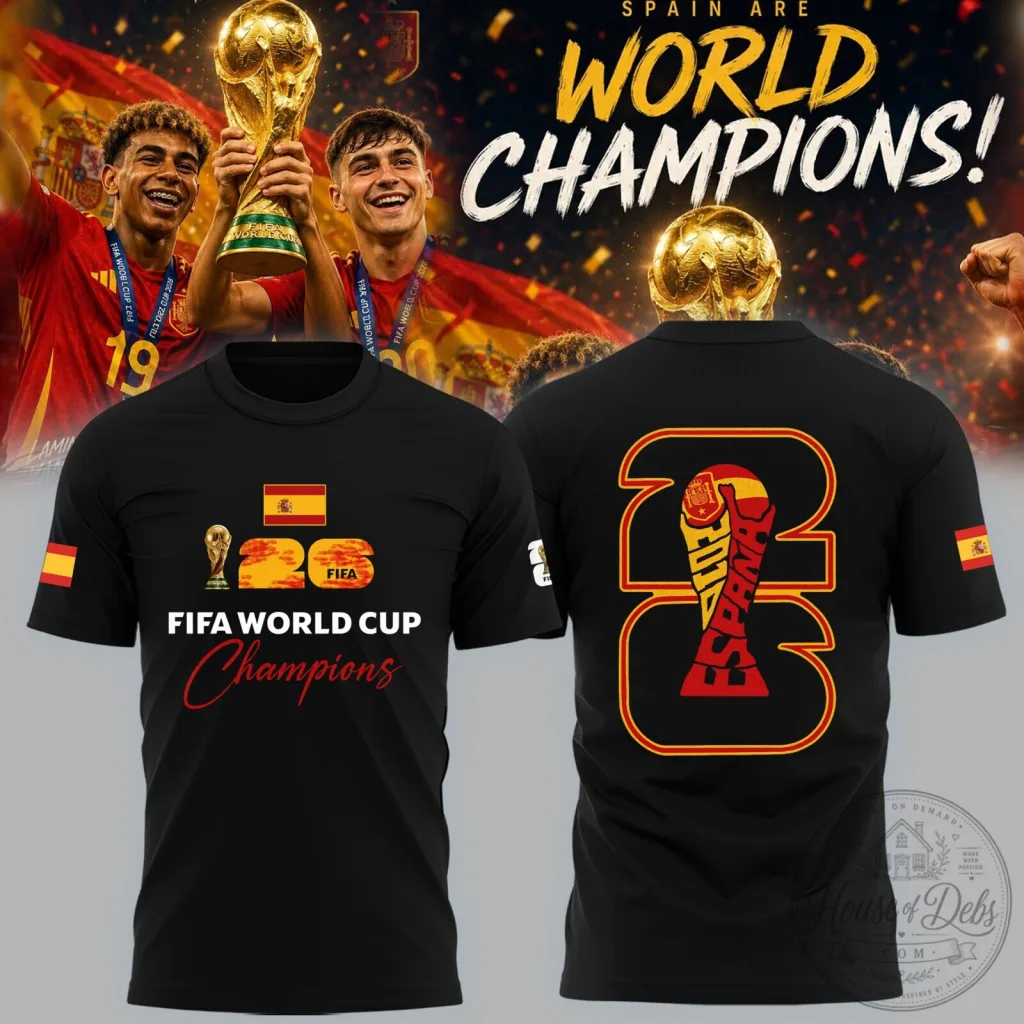 Spain National Team 2026 World Cup Champions Shirt - Limited Edition 5 Spain National Team 2026 World Cup Champions Shirt - Limited Edition