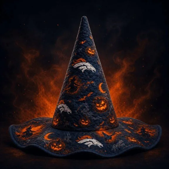 Denver Broncos Halloween Witch Hat NFL Football Team Spooky Costume Accessory