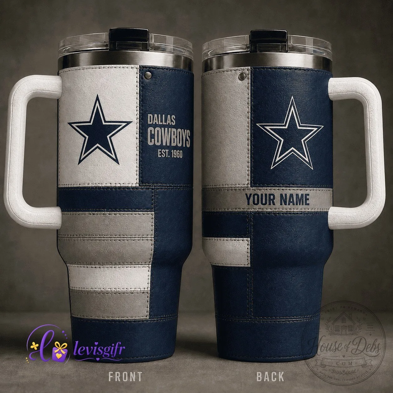 Dallas Cowboys NFL Vintage Retro Personalized Tumbler 40oz