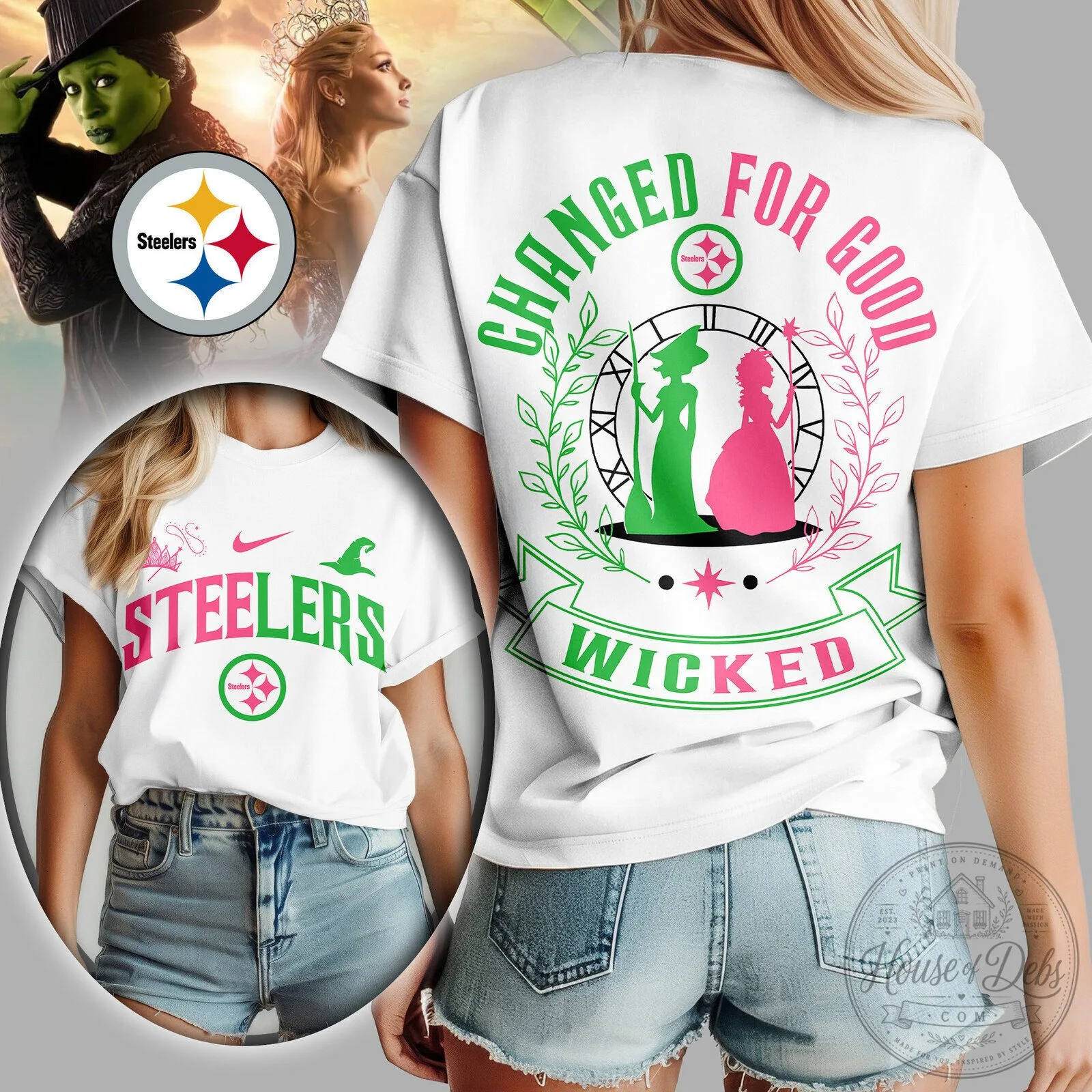 Pittsburgh Steelers Wicked Changed For Good Women's T-Shirt