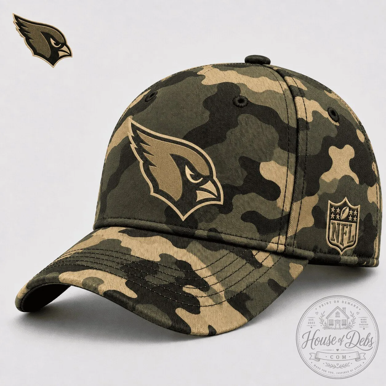 Arizona Cardinals NFL Army Camouflage Game Day Baseball Cap Hat