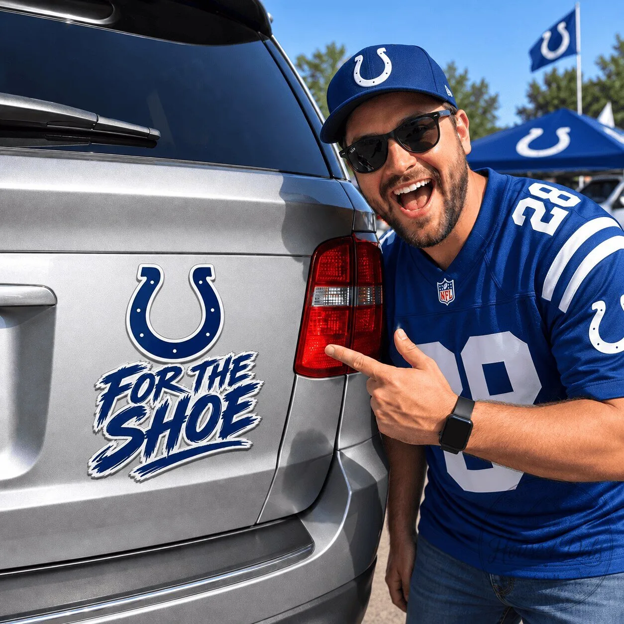 Indianapolis Colts For The Shoe NFL Football Car Decal Sticker