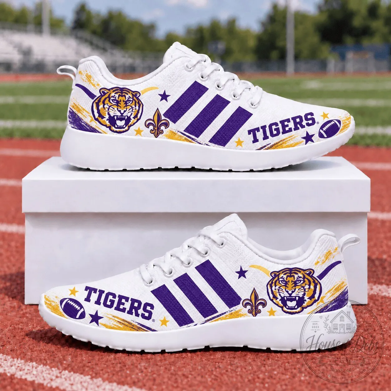 Louisiana State University Tigers Football Team Casual Sneakers