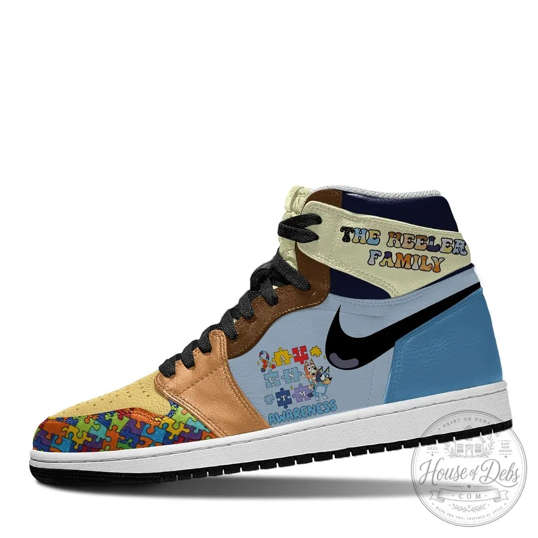 Personalized Autism Awareness Bluey High Top Sneakers for The Keeler Family 8 Personalized Autism Awareness Bluey High Top Sneakers for The Keeler Family