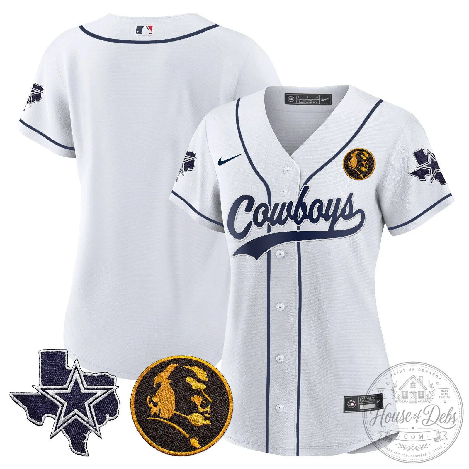 Dallas Cowboys Micah Parsons Number 11 White Women's Baseball Jersey 50 Dallas Cowboys Micah Parsons Number 11 White Women