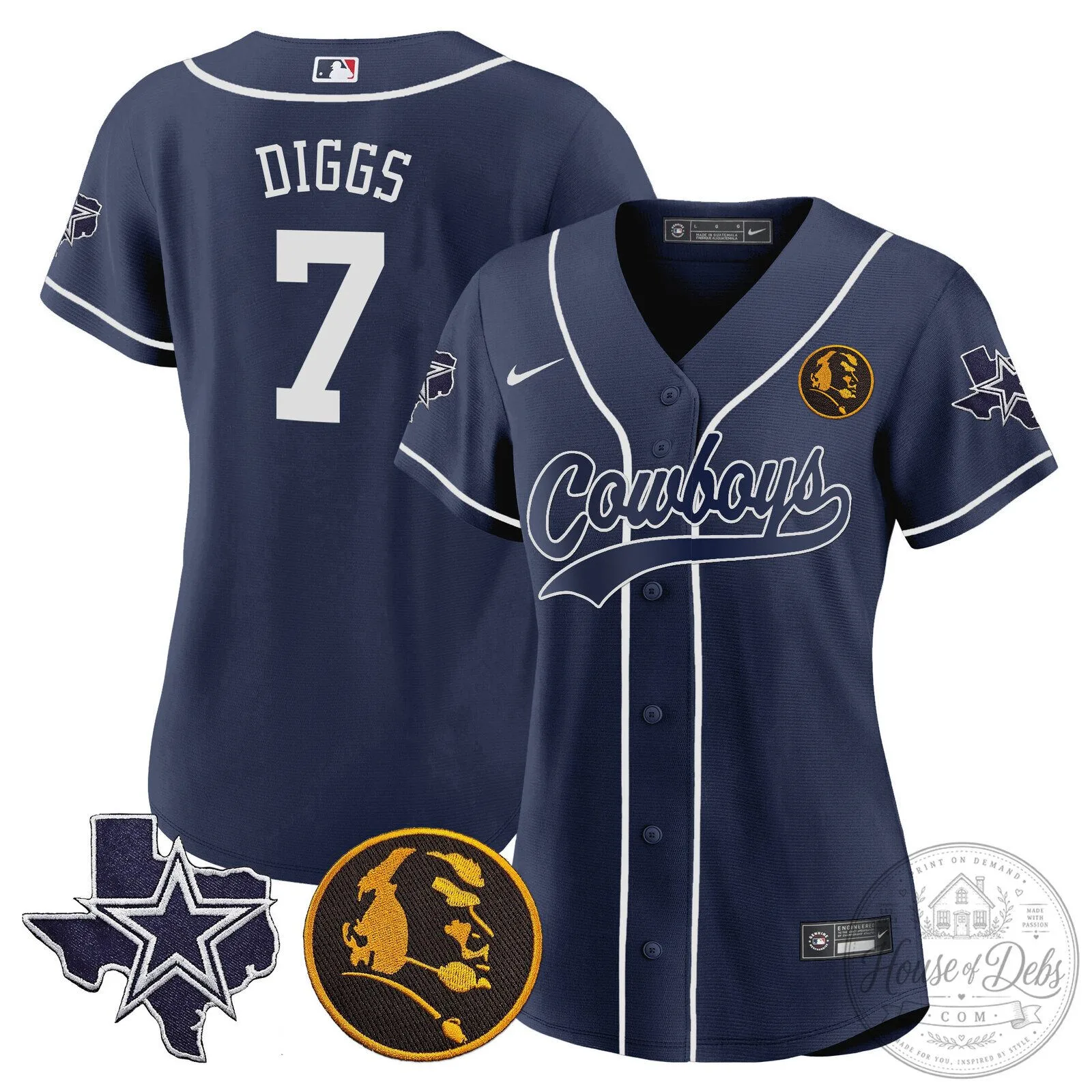 Dallas Cowboys Micah Parsons Number 11 White Women's Baseball Jersey 54 Dallas Cowboys Micah Parsons Number 11 White Women