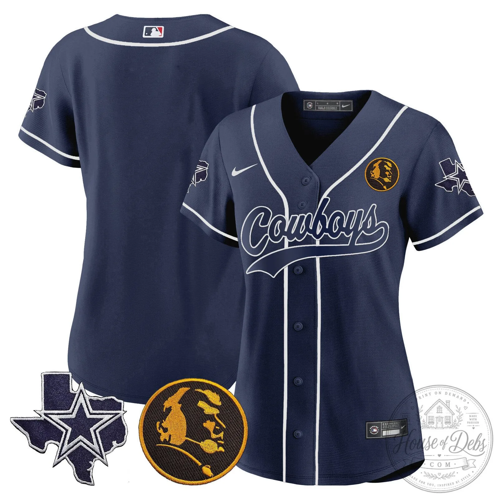 Dallas Cowboys Micah Parsons Number 11 White Women's Baseball Jersey 58 Dallas Cowboys Micah Parsons Number 11 White Women