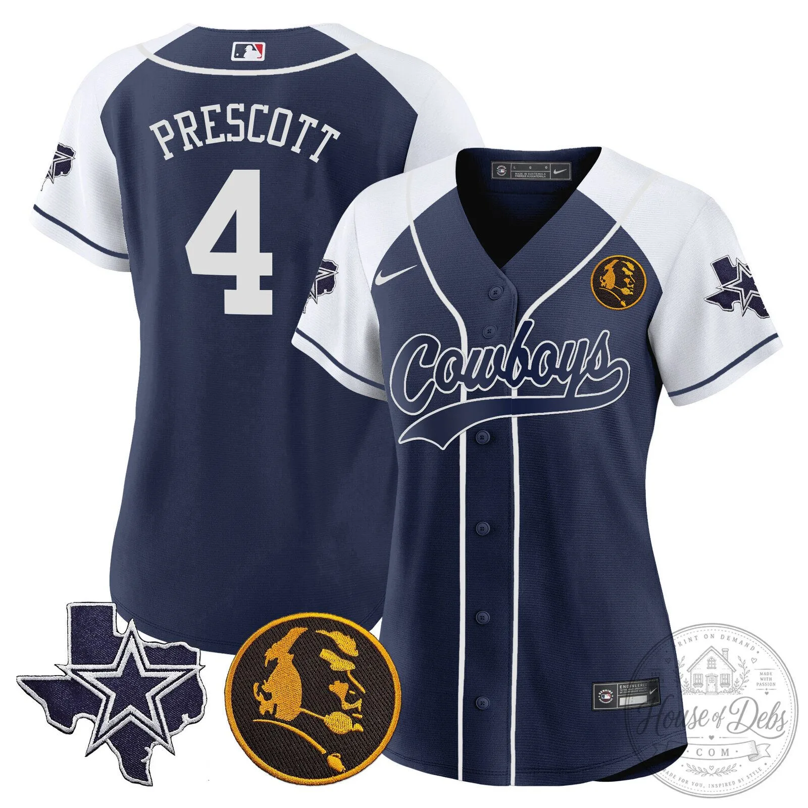 Dallas Cowboys Micah Parsons Number 11 White Women's Baseball Jersey 60 Dallas Cowboys Micah Parsons Number 11 White Women