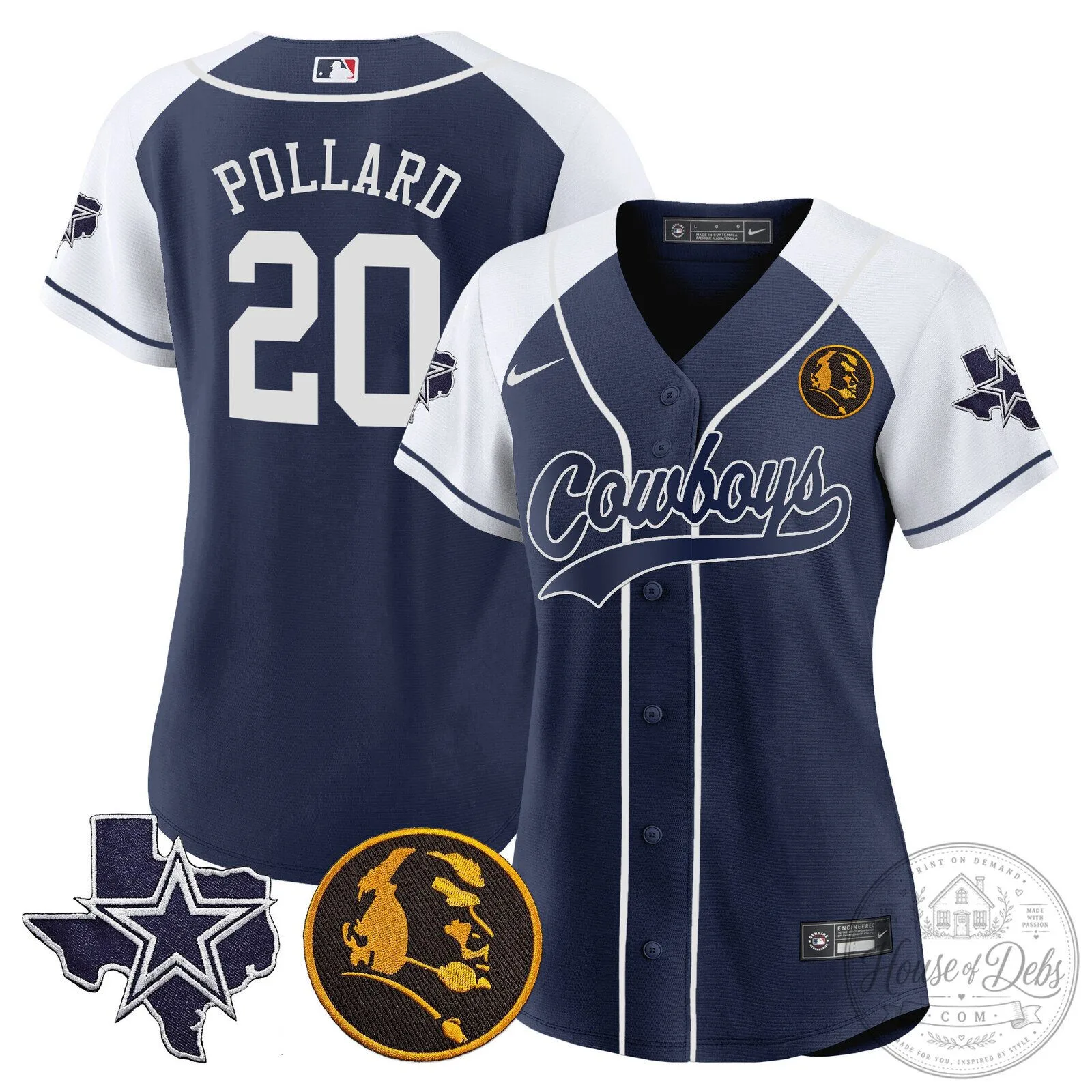 Dallas Cowboys Micah Parsons Number 11 White Women's Baseball Jersey 65 Dallas Cowboys Micah Parsons Number 11 White Women