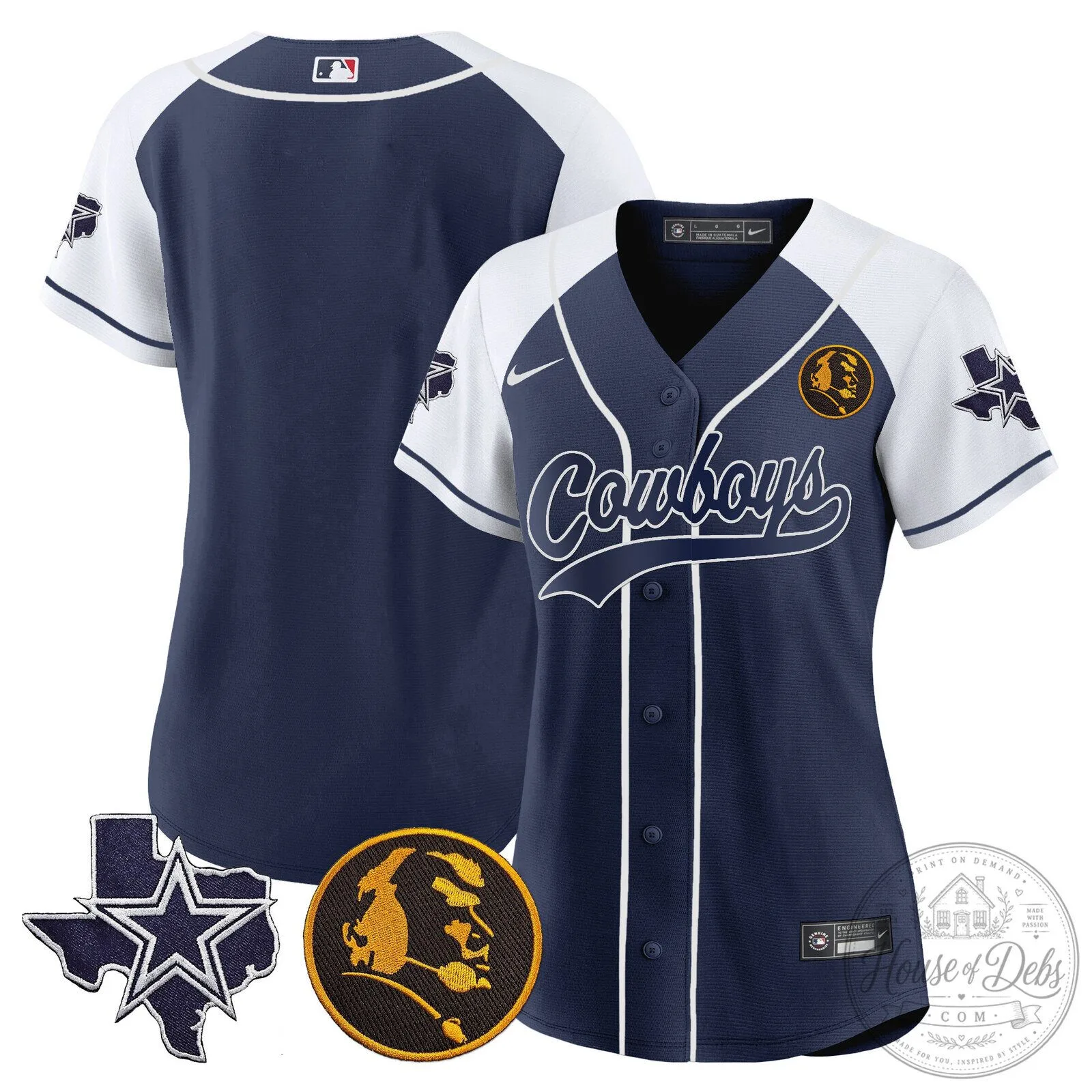 Dallas Cowboys Micah Parsons Number 11 White Women's Baseball Jersey 66 Dallas Cowboys Micah Parsons Number 11 White Women