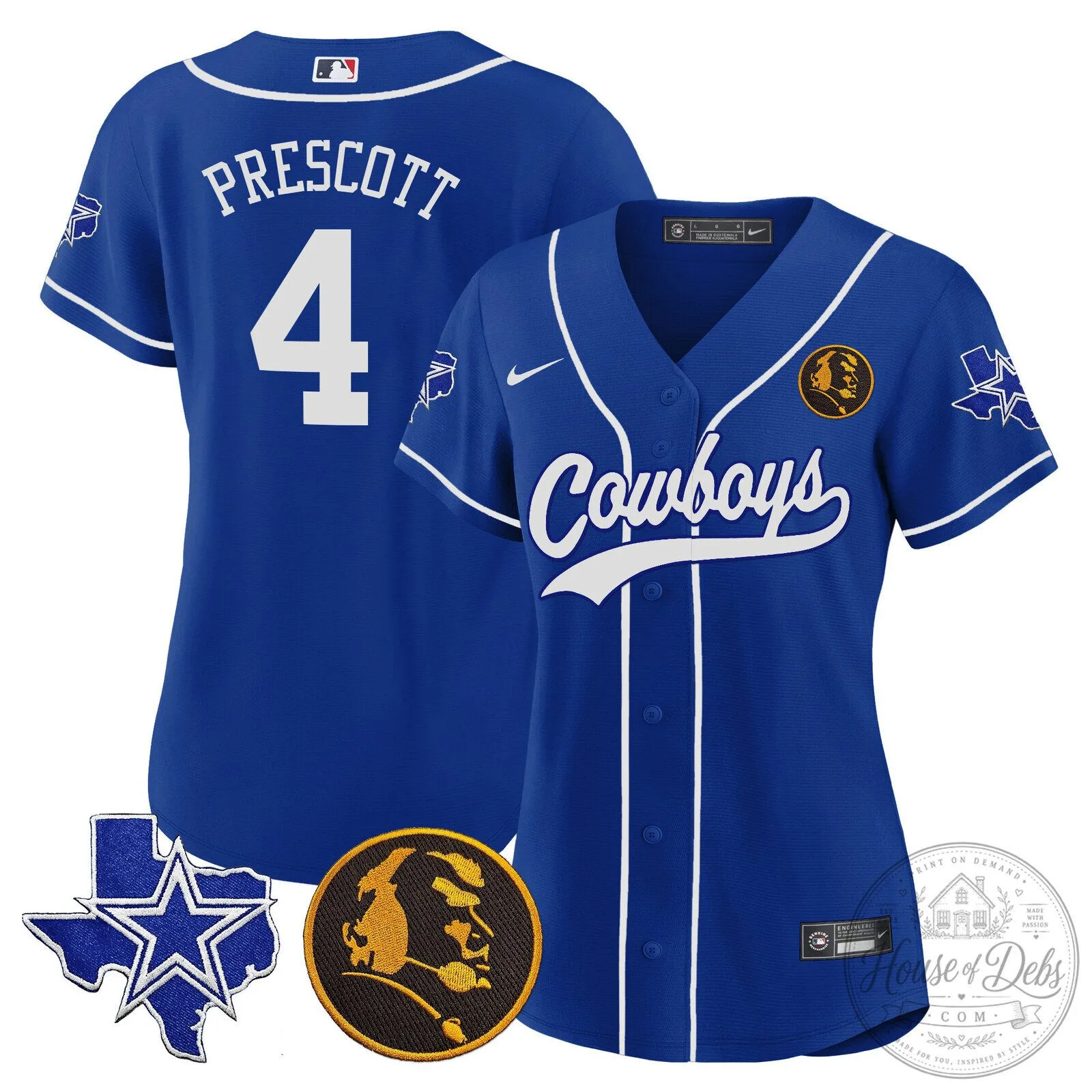 Dallas Cowboys Micah Parsons Number 11 White Women's Baseball Jersey 68 Dallas Cowboys Micah Parsons Number 11 White Women