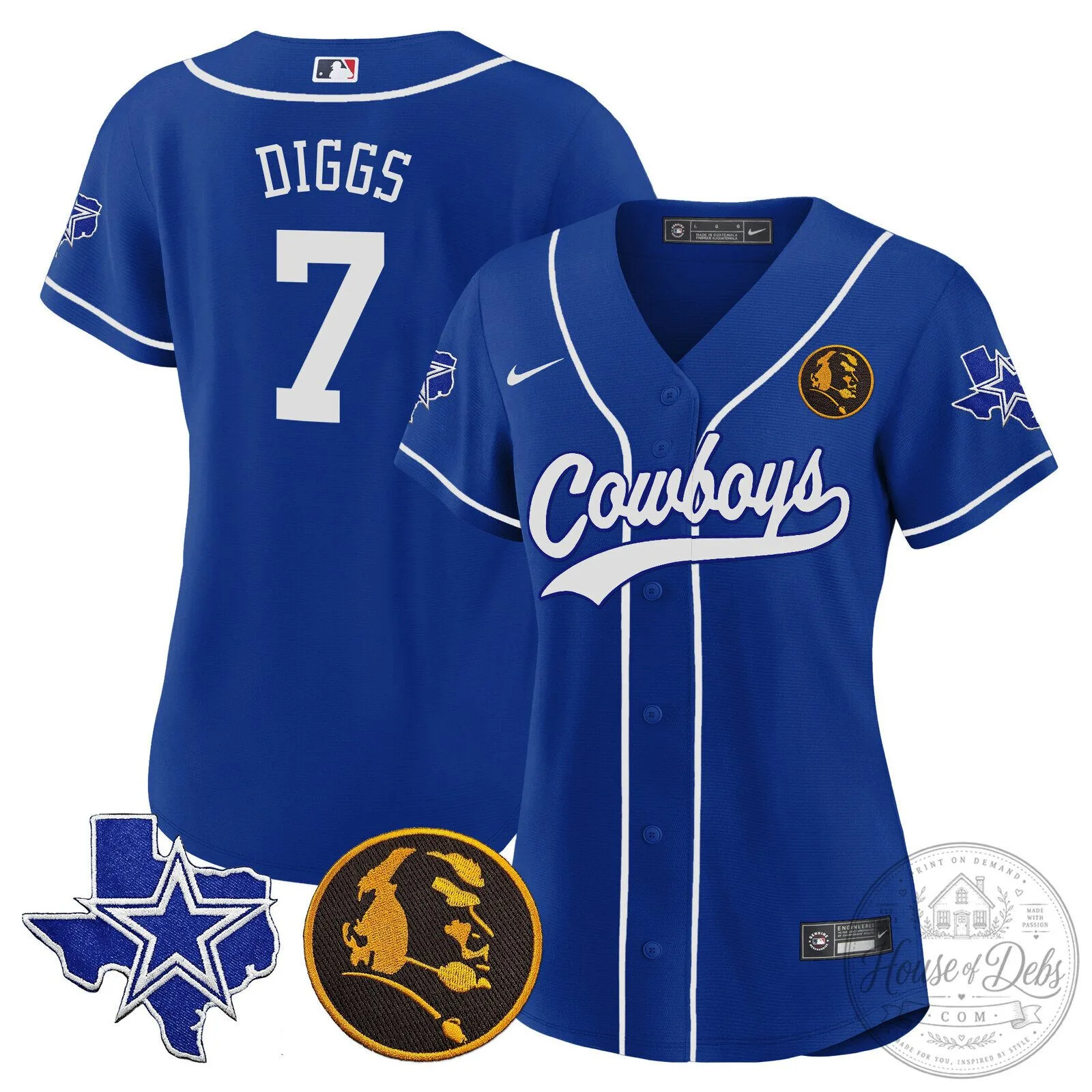 Dallas Cowboys Micah Parsons Number 11 White Women's Baseball Jersey 70 Dallas Cowboys Micah Parsons Number 11 White Women