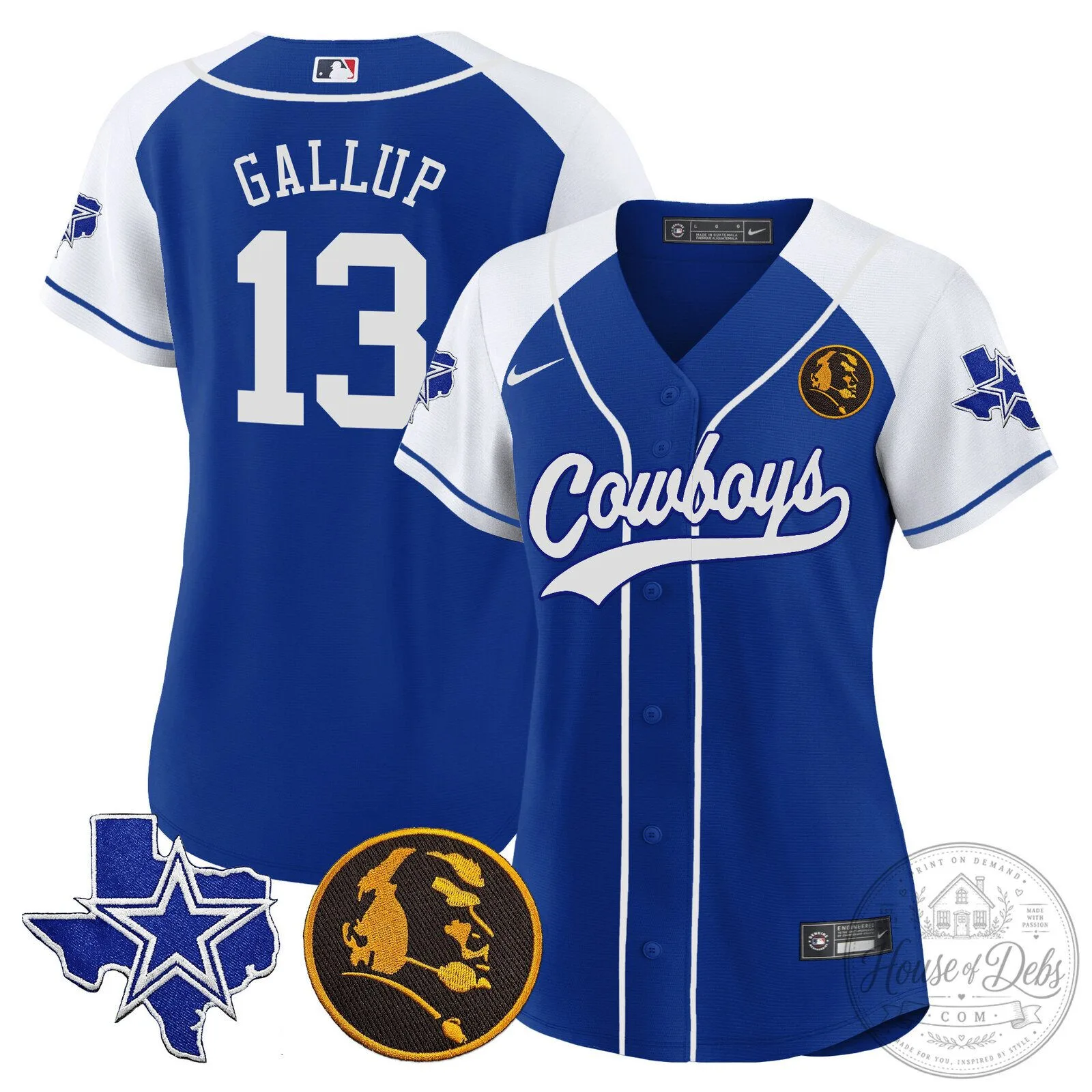 Dallas Cowboys Micah Parsons Number 11 White Women's Baseball Jersey 78 Dallas Cowboys Micah Parsons Number 11 White Women