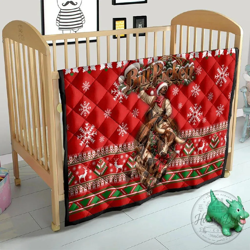 Bill Pickett Christmas Cowboy Rodeo Snowy Winter Western Art Quilt Blanket 14 Bill Pickett Christmas Cowboy Rodeo Snowy Winter Western Art Quilt Blanket