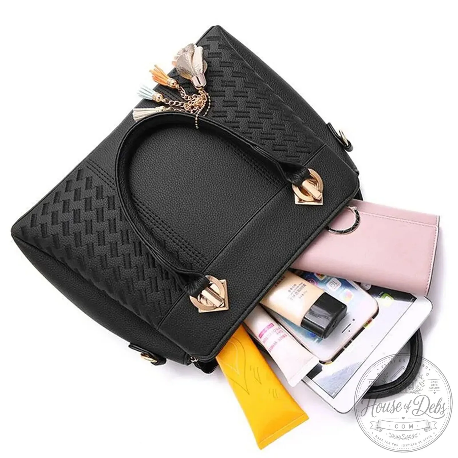 Custom Name Black Leather Handbag Purse with Fiat Car Logo for Women 27 Custom Name Black Leather Handbag Purse with Fiat Car Logo for Women