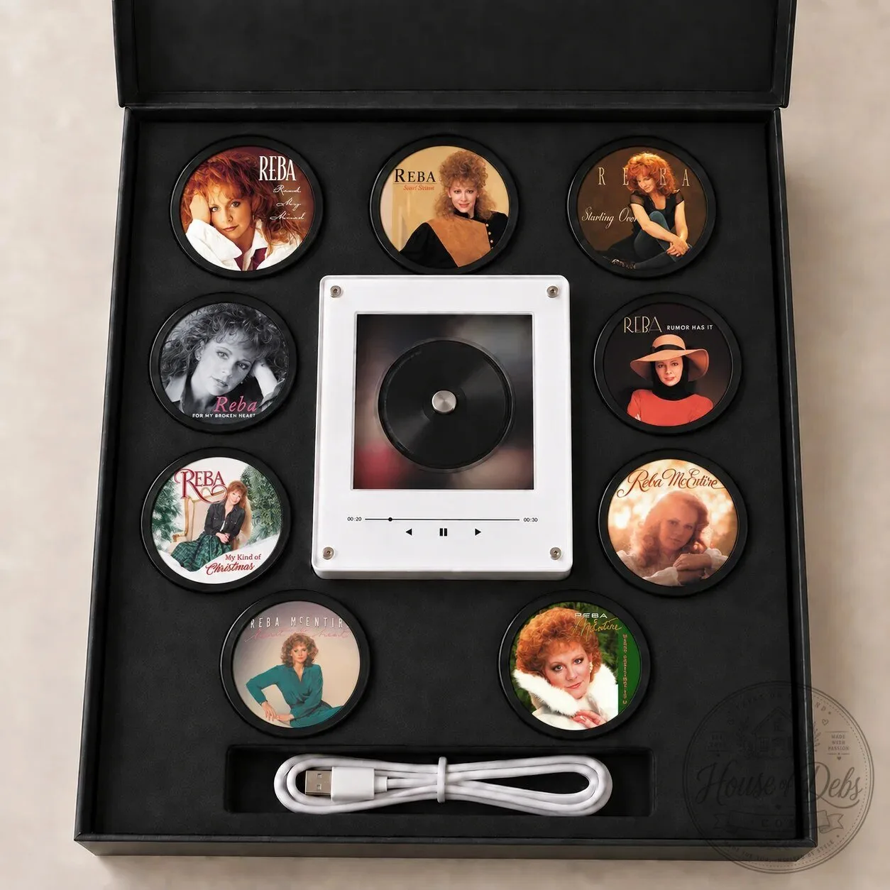 Reba McEntire Album Covers Magnetic Tags Set Music Player Gift Box