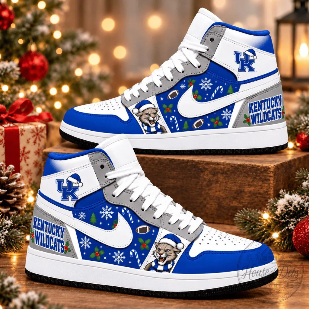 Kentucky Wildcats Christmas Holiday High Top Shoes Kentucky Wildcats Christmas Holiday High Top Shoes