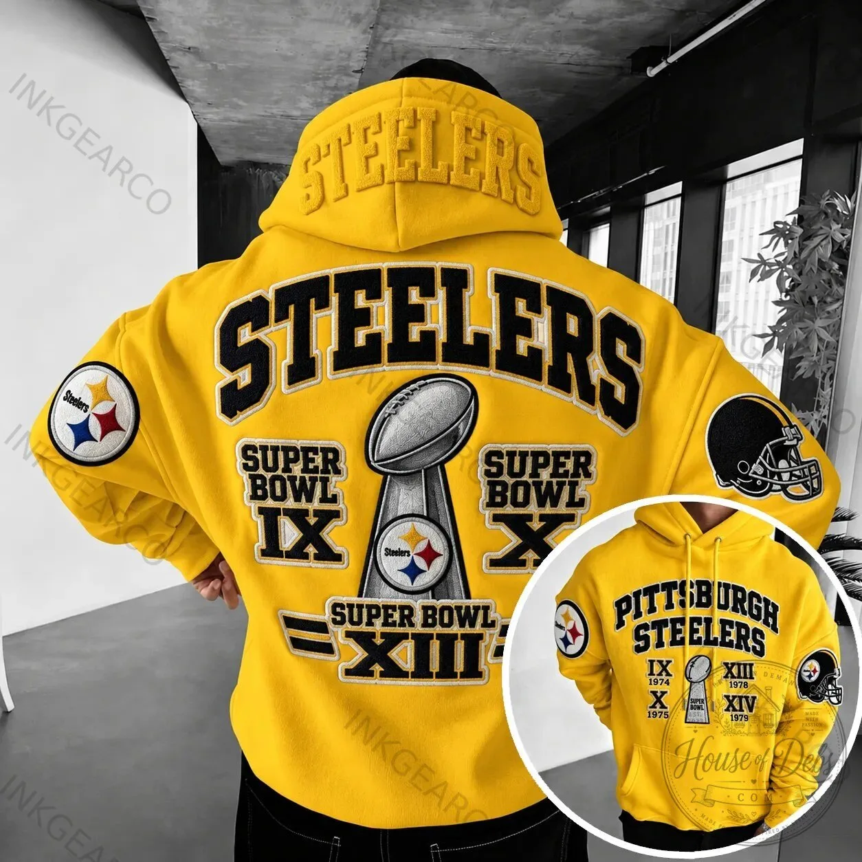 Hoodie for Pittsburgh Steelers Super Bowl Champions Football Team