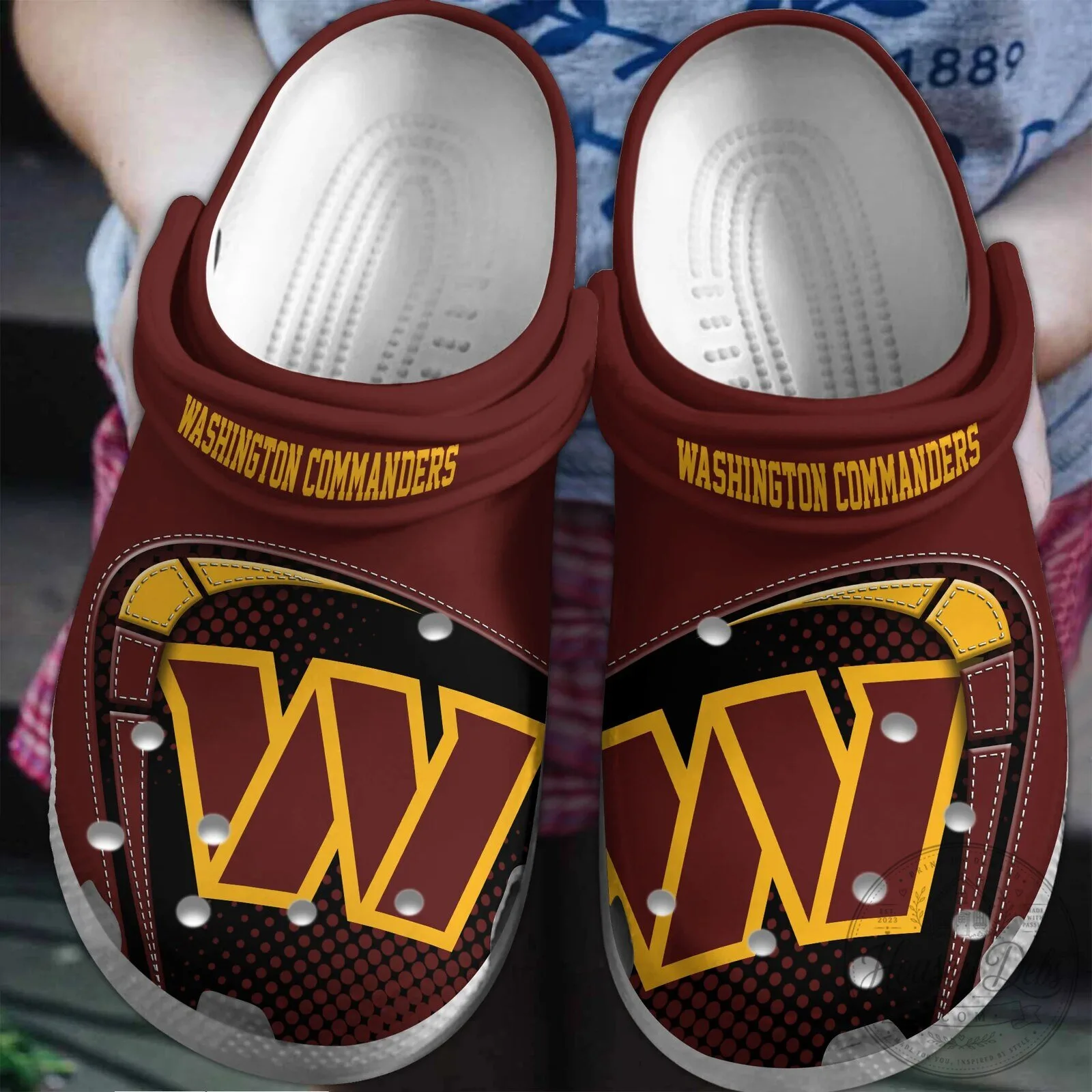 Washington Commanders NFL Football Team Logo Design Shoes