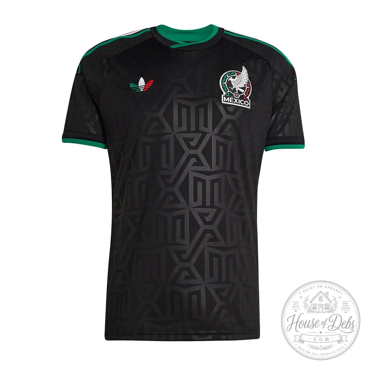 Mexico National Football Team Black Third Kit Soccer Jersey 16 Mexico National Football Team Black Third Kit Soccer Jersey