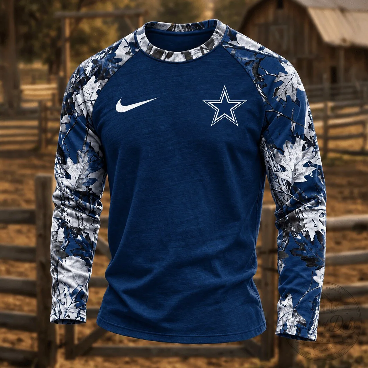 Dallas Cowboys Camouflage Hunting Long Sleeve Shirt for Men