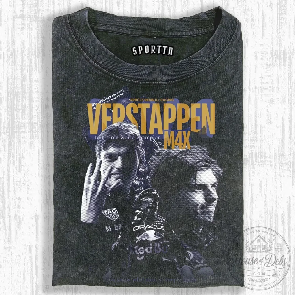 Oracle Red Bull Racing Formula 1 Champion T-Shirt featuring Max Verstappen 22 Oracle Red Bull Racing Formula 1 Champion T-Shirt featuring Max Verstappen