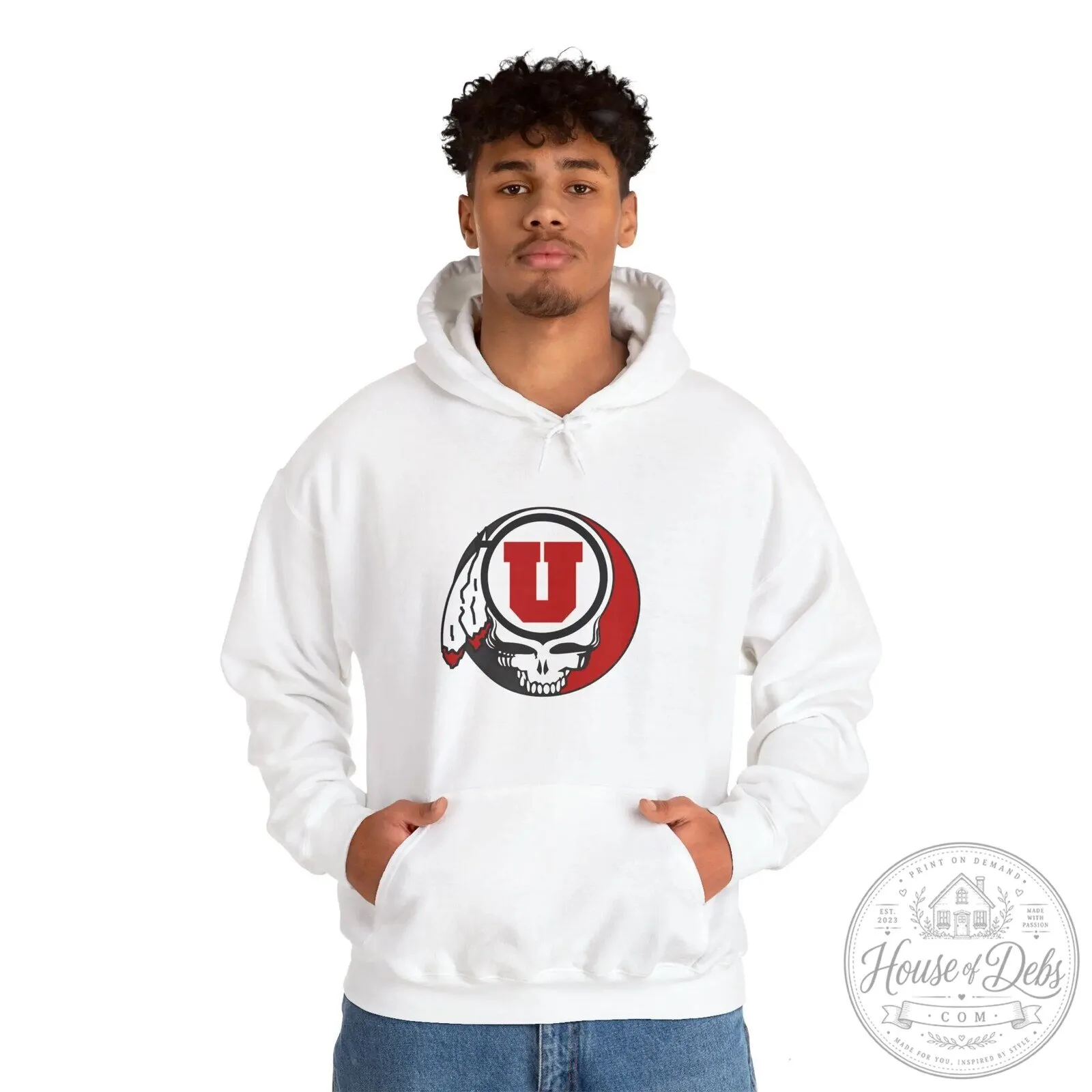 University of Utah Utes Skull and Feather Logo Hoodie