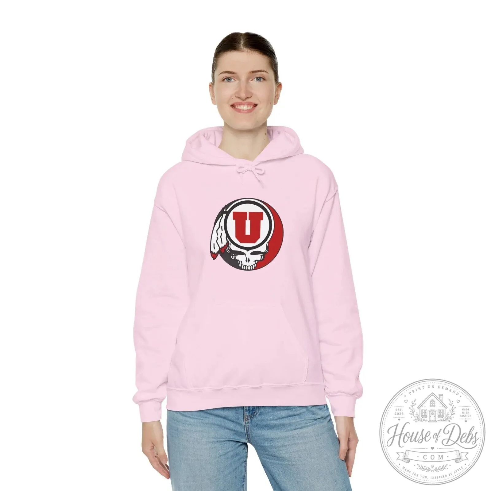University of Utah Utes Skull and Feather Logo Hoodie 11 University of Utah Utes Skull and Feather Logo Hoodie