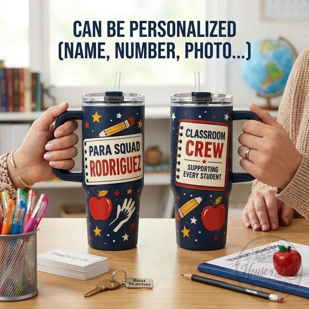 Personalized Para Squad Classroom Crew Teacher Assistant Tumbler