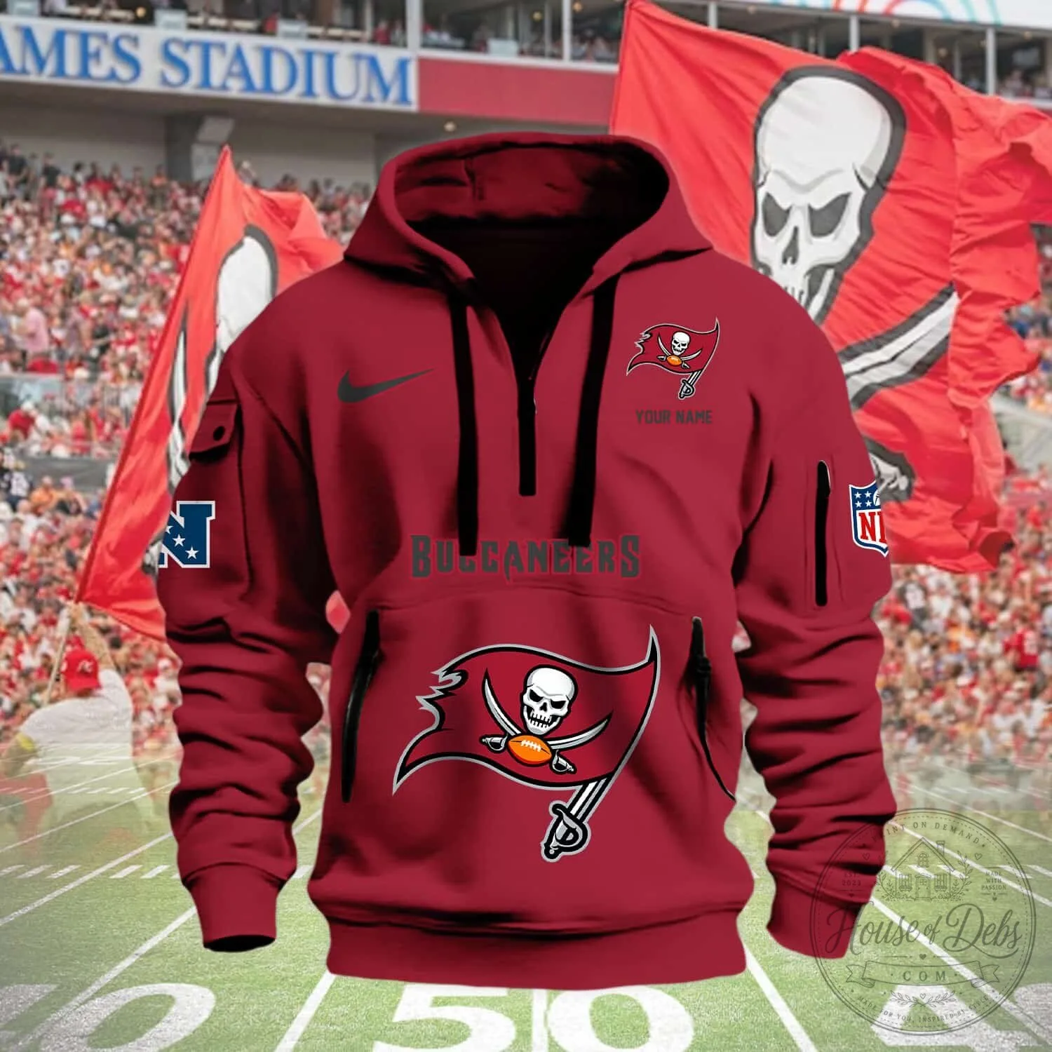Tampa Bay Buccaneers NFL Football Team Logo Hoodie
