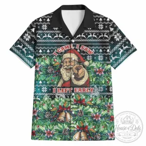 Funny Santa Claus I Don't Believe In You Either Christmas Hawaiian Shirt