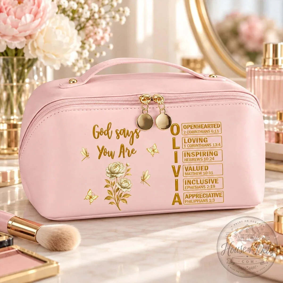Personalized God Says You Are Christian Bible Verse Makeup Bag 23 Personalized God Says You Are Christian Bible Verse Makeup Bag