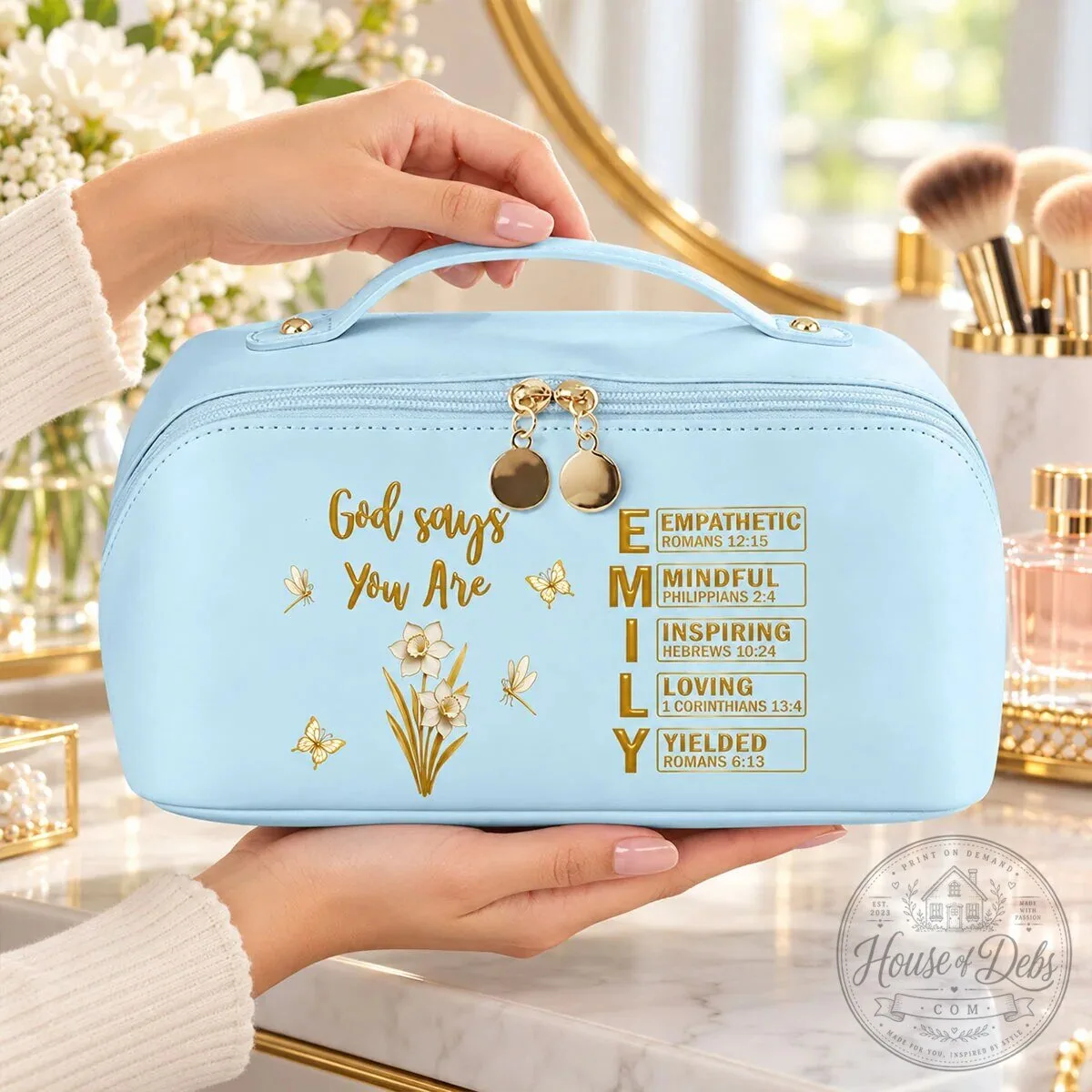 Personalized God Says You Are Christian Bible Verse Makeup Bag 25 Personalized God Says You Are Christian Bible Verse Makeup Bag