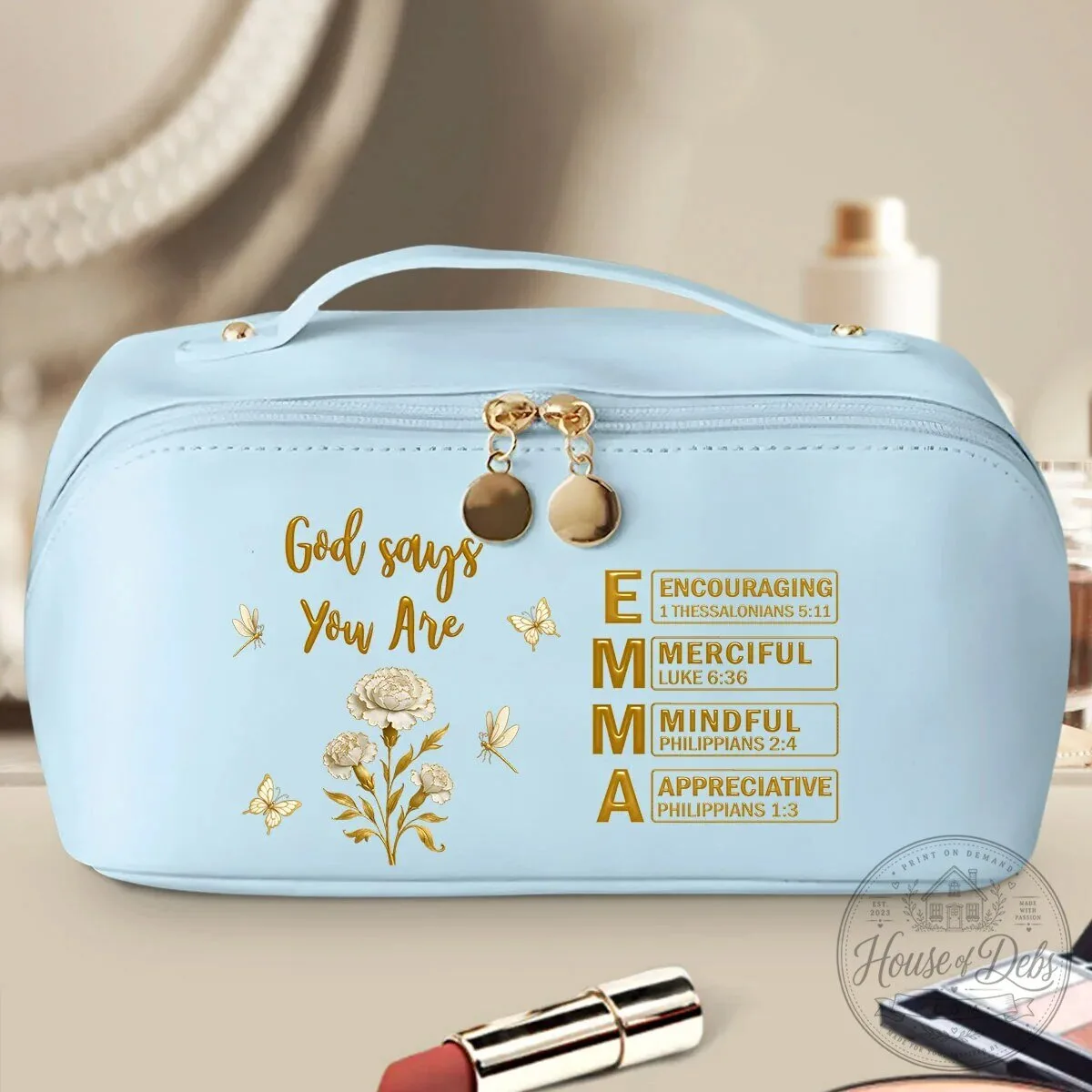 Personalized God Says You Are Christian Bible Verse Makeup Bag 28 Personalized God Says You Are Christian Bible Verse Makeup Bag