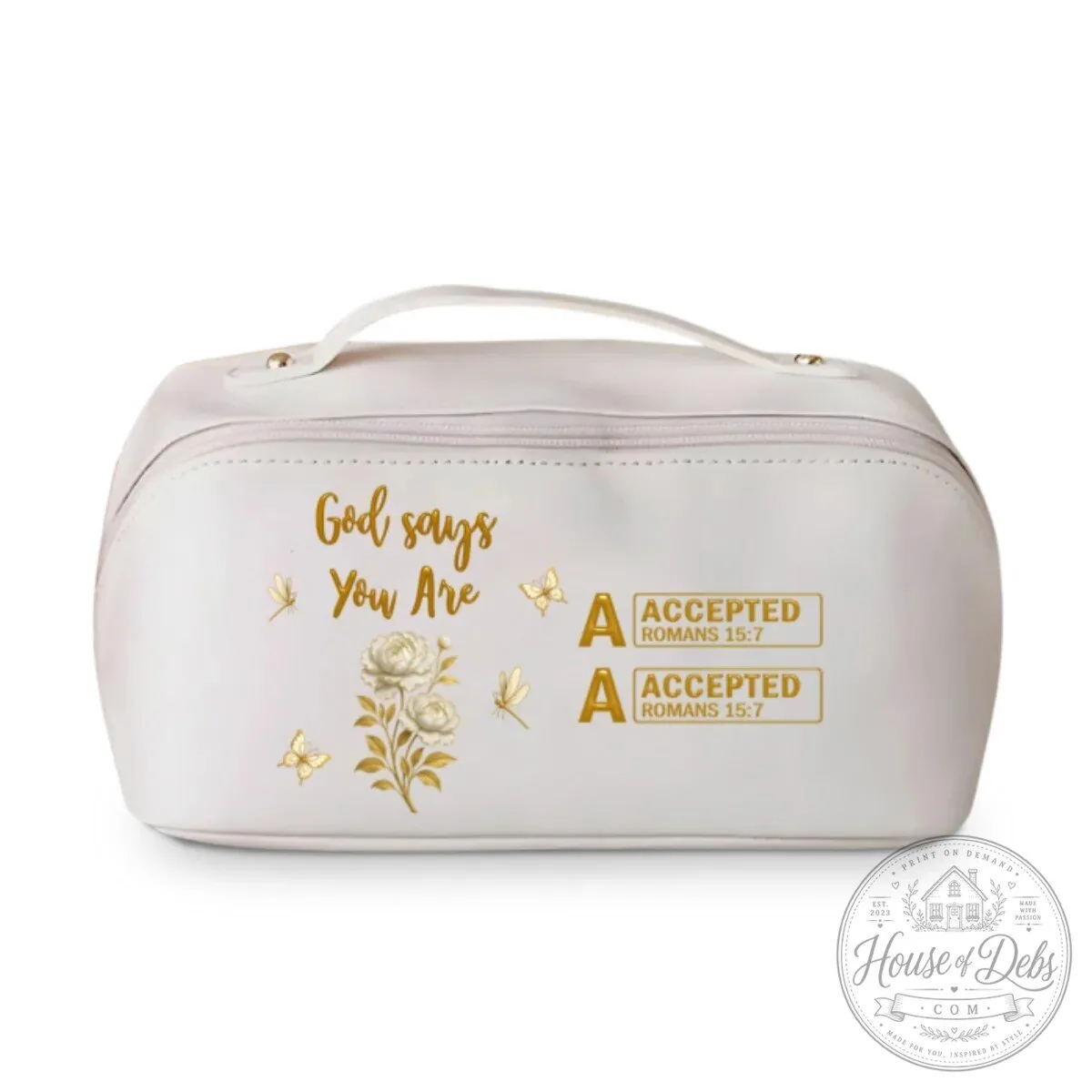 Personalized God Says You Are Christian Bible Verse Makeup Bag 30 Personalized God Says You Are Christian Bible Verse Makeup Bag