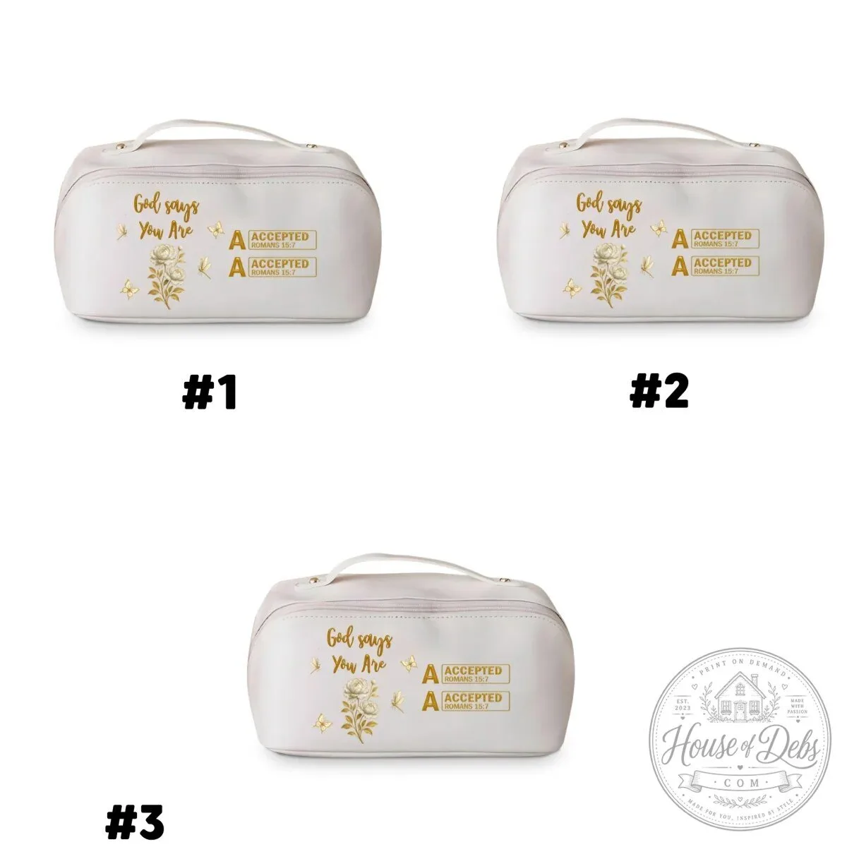 Personalized God Says You Are Christian Bible Verse Makeup Bag 32 Personalized God Says You Are Christian Bible Verse Makeup Bag