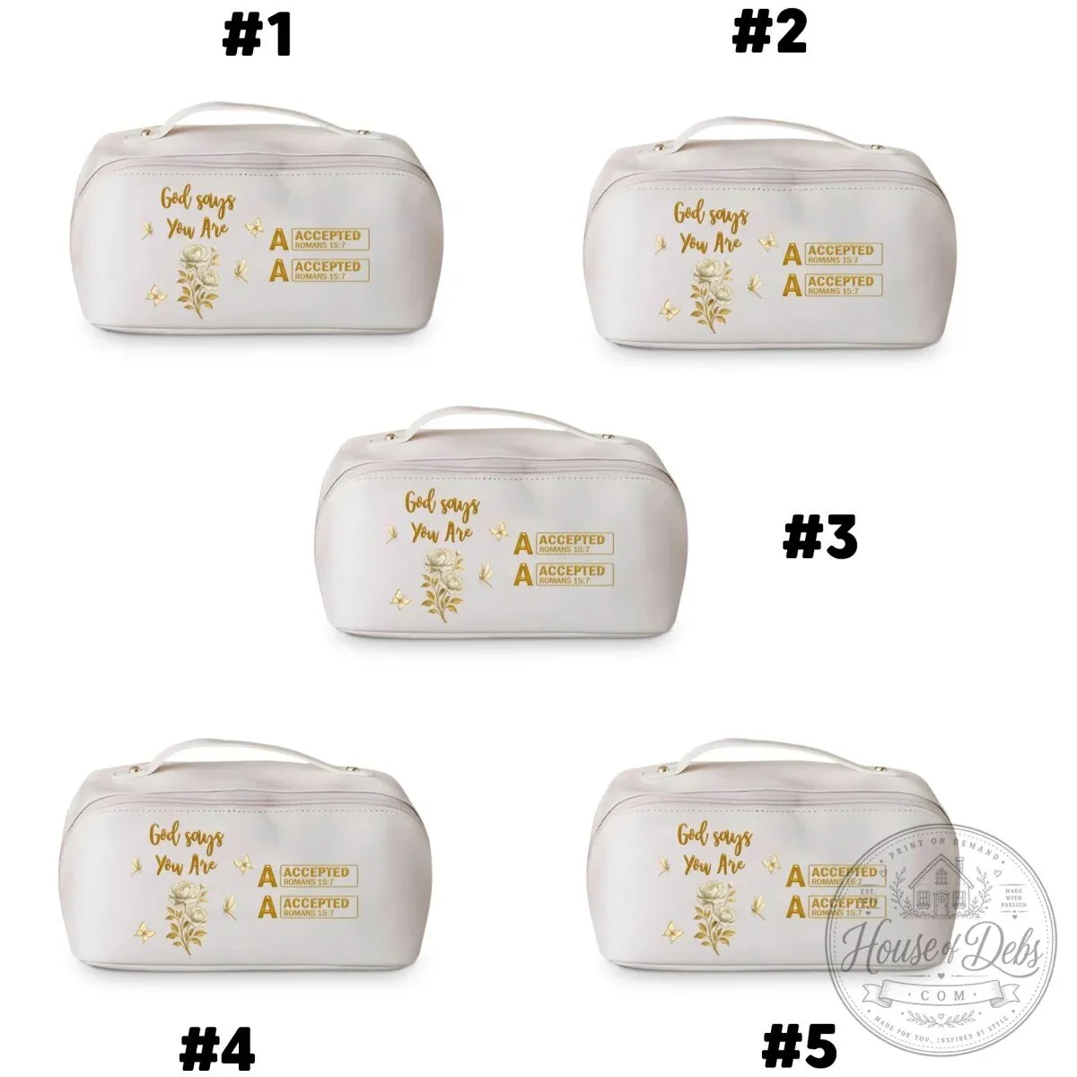 Personalized God Says You Are Christian Bible Verse Makeup Bag 34 Personalized God Says You Are Christian Bible Verse Makeup Bag