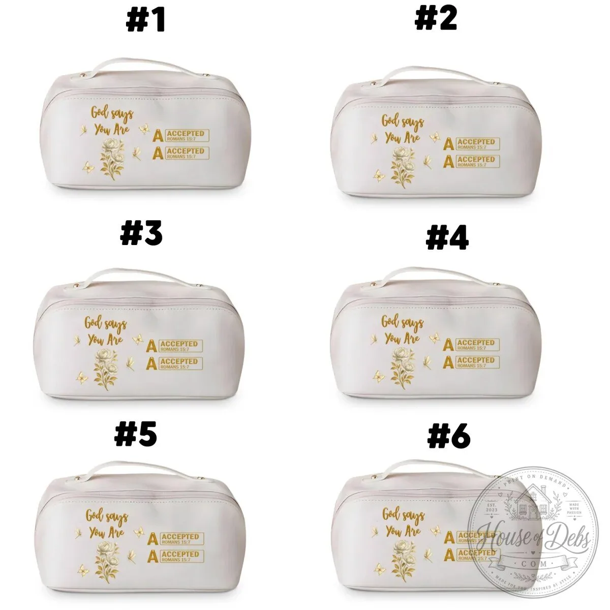 Personalized God Says You Are Christian Bible Verse Makeup Bag 35 Personalized God Says You Are Christian Bible Verse Makeup Bag
