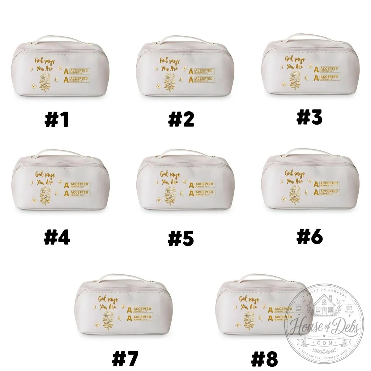 Personalized God Says You Are Christian Bible Verse Makeup Bag 37 Personalized God Says You Are Christian Bible Verse Makeup Bag