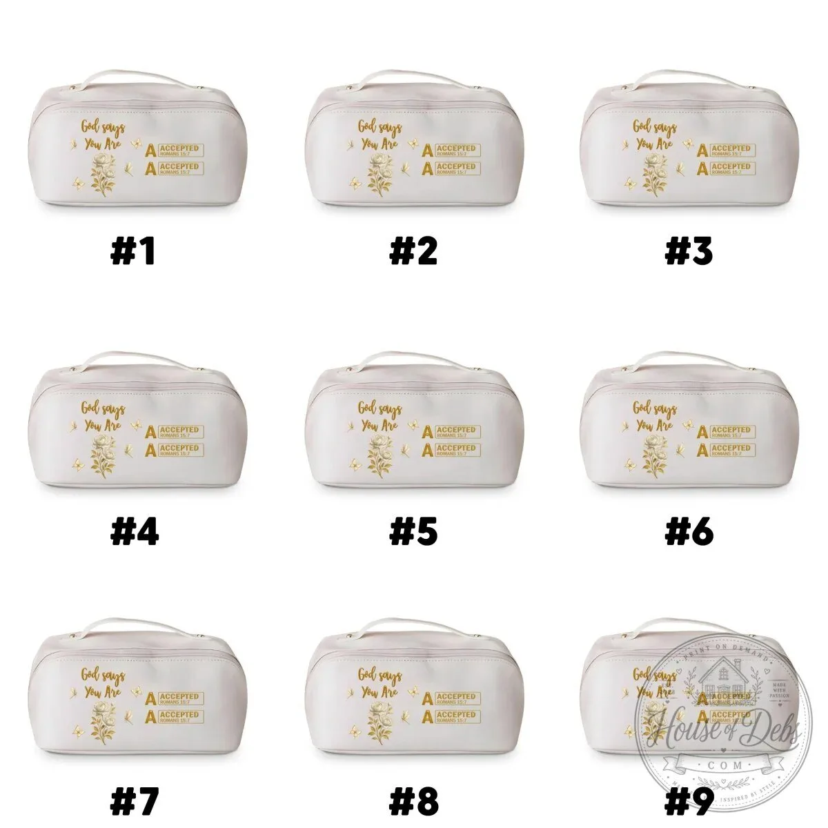 Personalized God Says You Are Christian Bible Verse Makeup Bag 38 Personalized God Says You Are Christian Bible Verse Makeup Bag