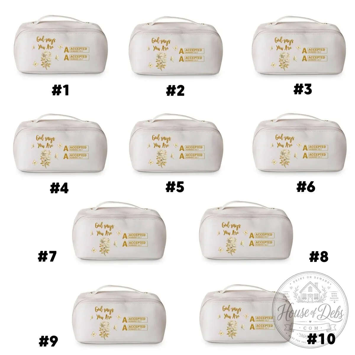 Personalized God Says You Are Christian Bible Verse Makeup Bag 39 Personalized God Says You Are Christian Bible Verse Makeup Bag