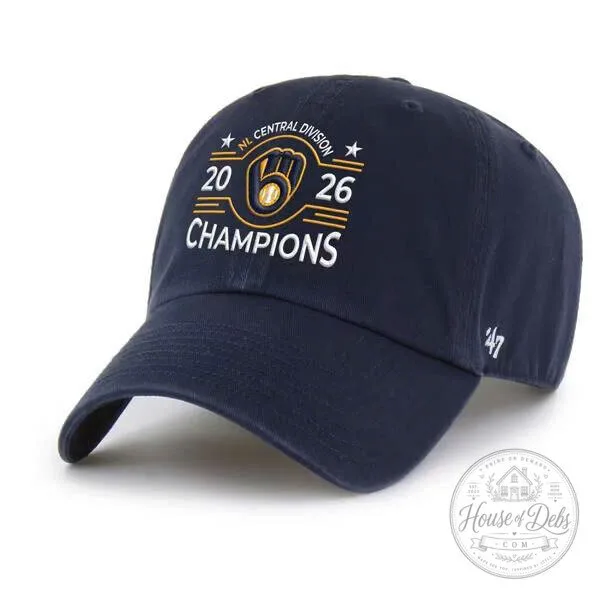 Milwaukee Brewers 2026 NL Central Division Champions Navy Blue Cap Hat