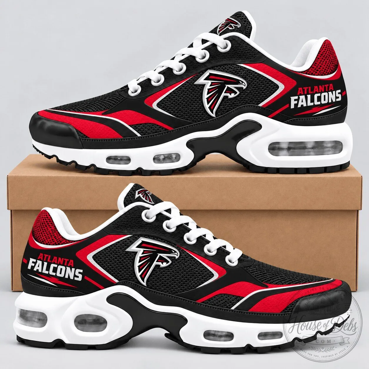 Air Max Style Running Shoes featuring Atlanta Falcons NFL Football Team Design 1 Air Max Style Running Shoes featuring Atlanta Falcons NFL Football Team Design