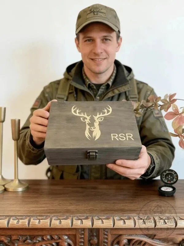 Personalized Deer Hunting Keepsake Box with Custom Initials for Hunters 7 Personalized Deer Hunting Keepsake Box with Custom Initials for Hunters