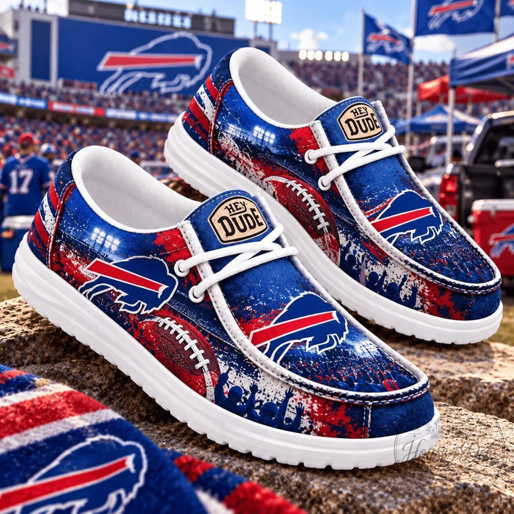 Buffalo Bills NFL Football Team Spirit Fan Loafer Shoes Buffalo Bills NFL Football Team Spirit Fan Loafer Shoes