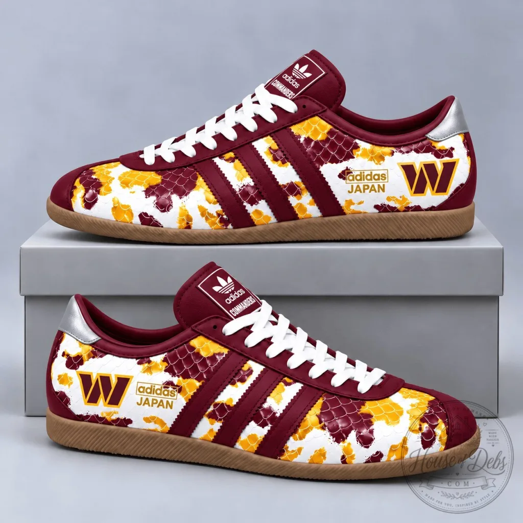 Washington Commanders NFL Japan Edition Abstract Floral Print Sneakers Washington Commanders NFL Japan Edition Abstract Floral Print Sneakers