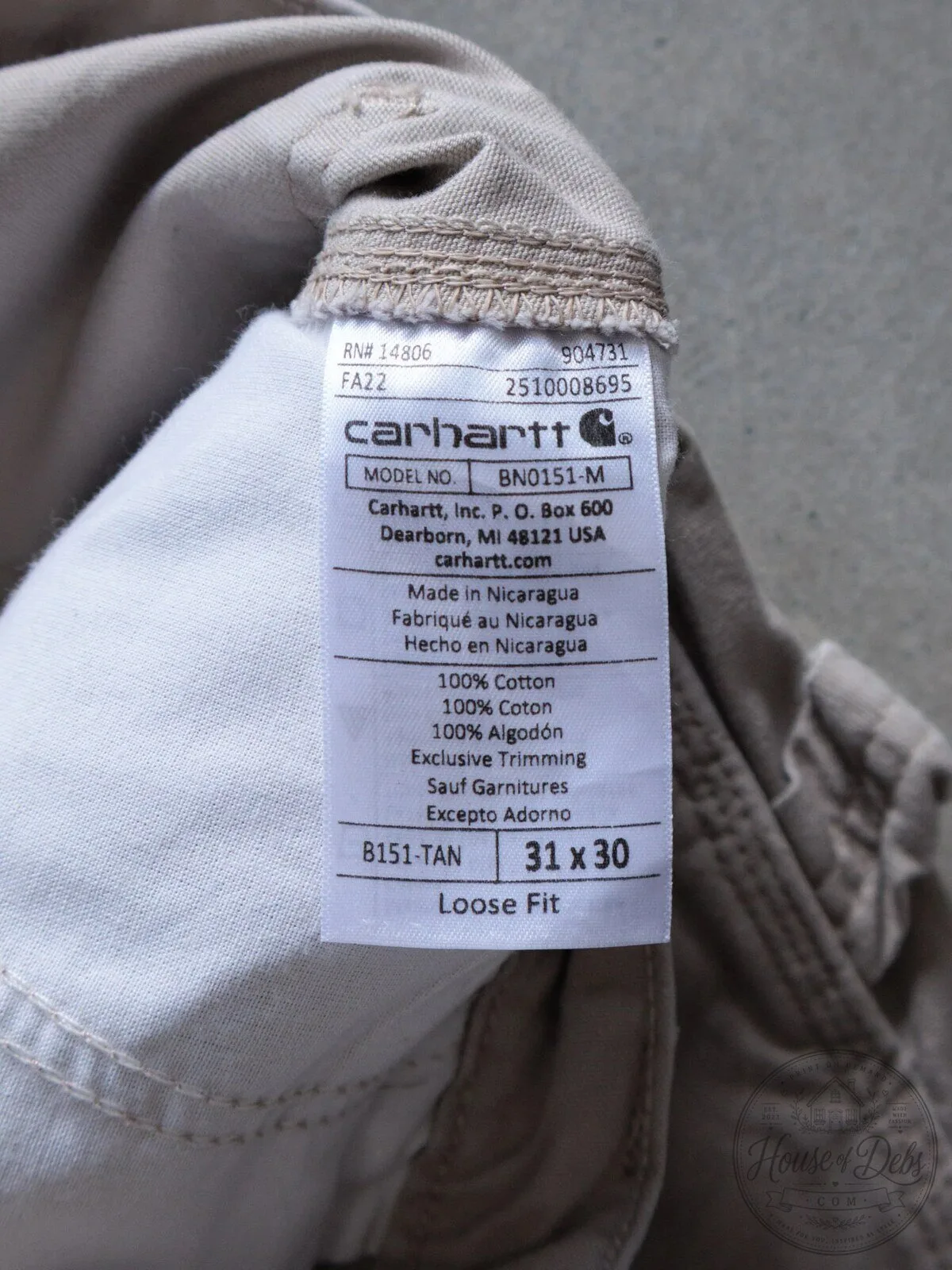 Carhartt Beige Carpenter Pants for Men and Women 9 Carhartt Beige Carpenter Pants for Men and Women