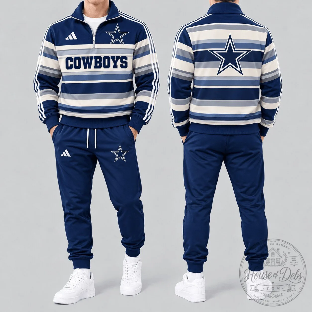 Dallas Cowboys NFL Vintage Gridiron Quarter Zip Tracksuit