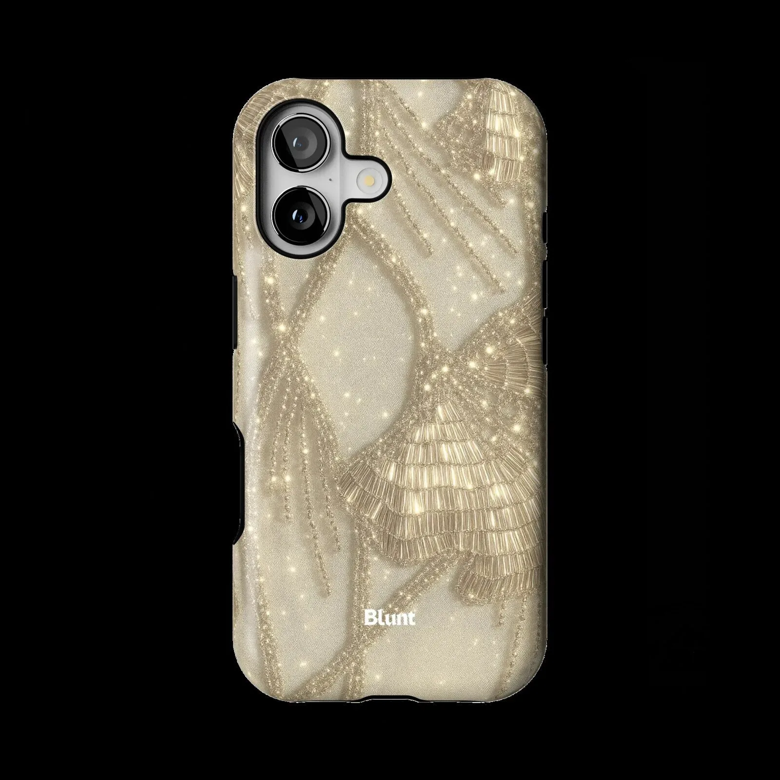 Golden Fringe Glitter Pattern iPhone Case for Apple Smartphone Protection