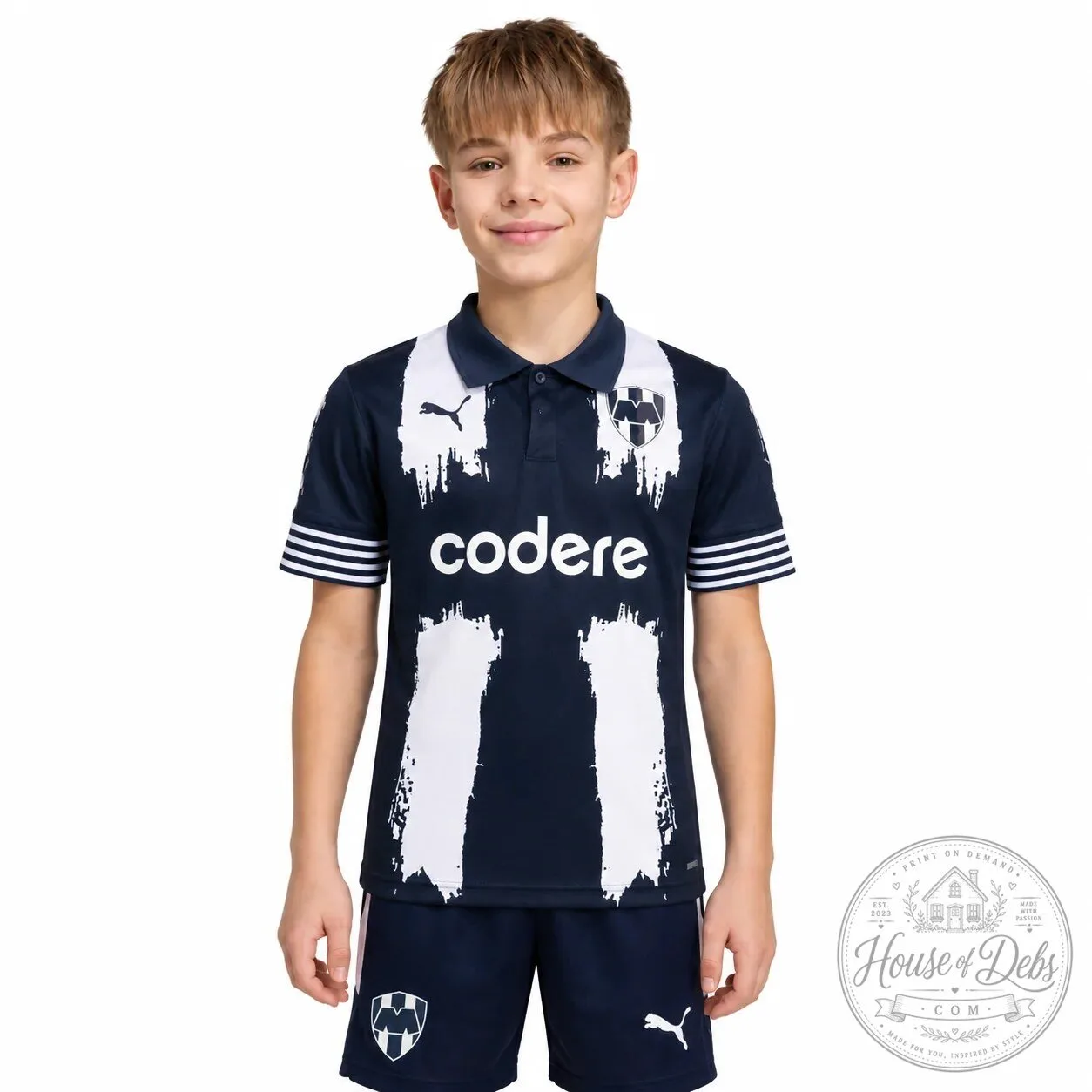 Club de Futbol Monterrey Rayados Home Kit Kids Football Jersey 5 Club de Futbol Monterrey Rayados Home Kit Kids Football Jersey